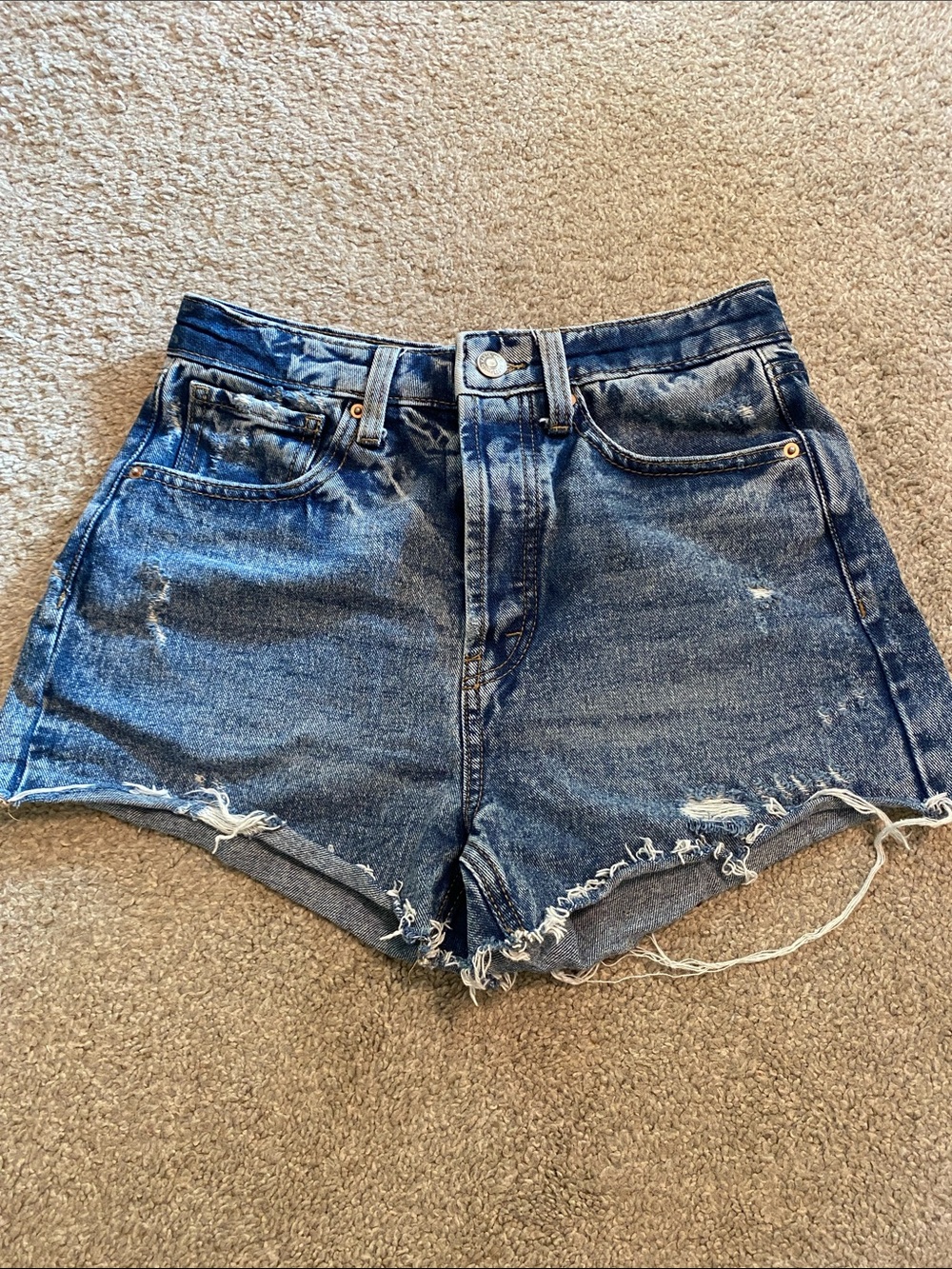 wild fable Distressed High-Rise Denim Shorts